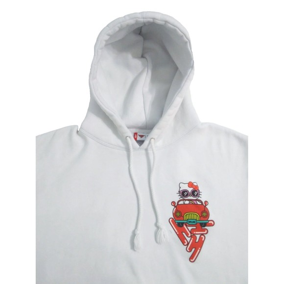 Hello Kitty Size Large Hypland X Car Break Sanrio White Hoodie Sweatshirt - Picture 3 of 12